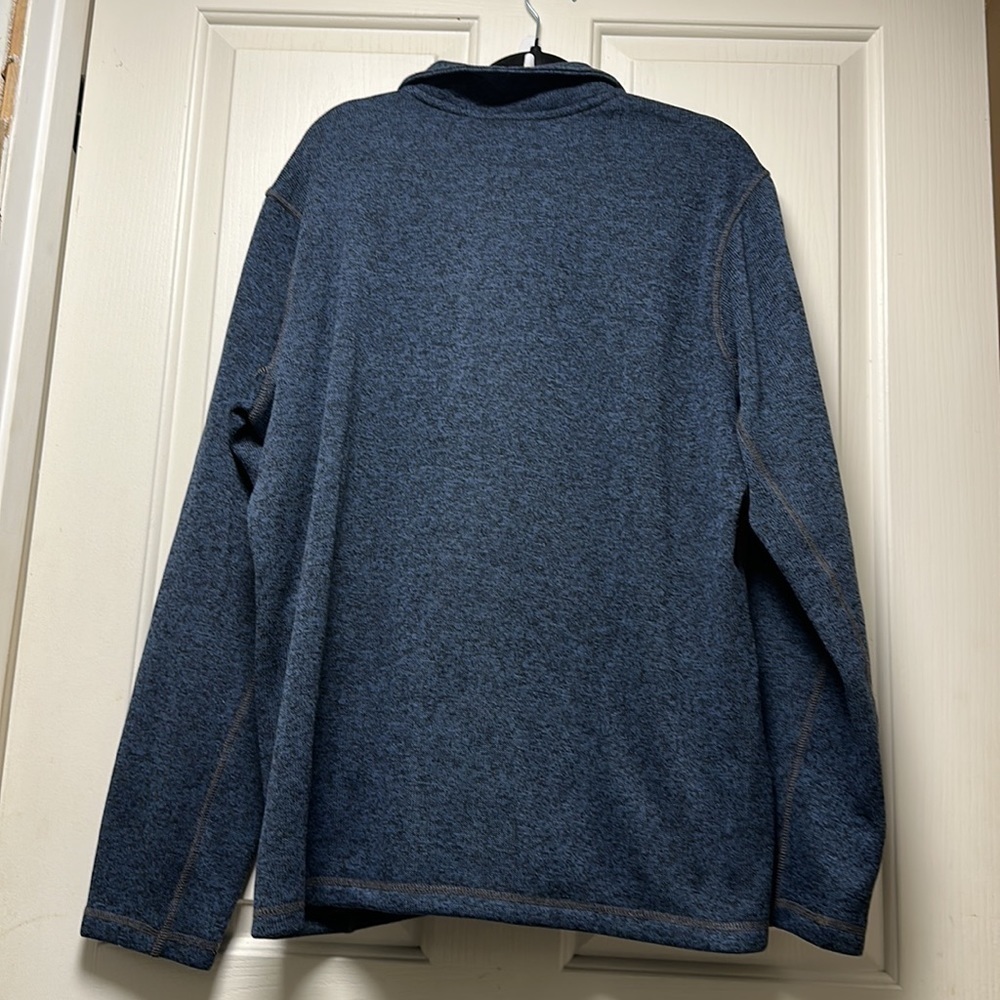 EDDIE BAUER 1/4 Snap Blue and Gray Sweater Fleece Sz XLarge - Picture 2 of 7